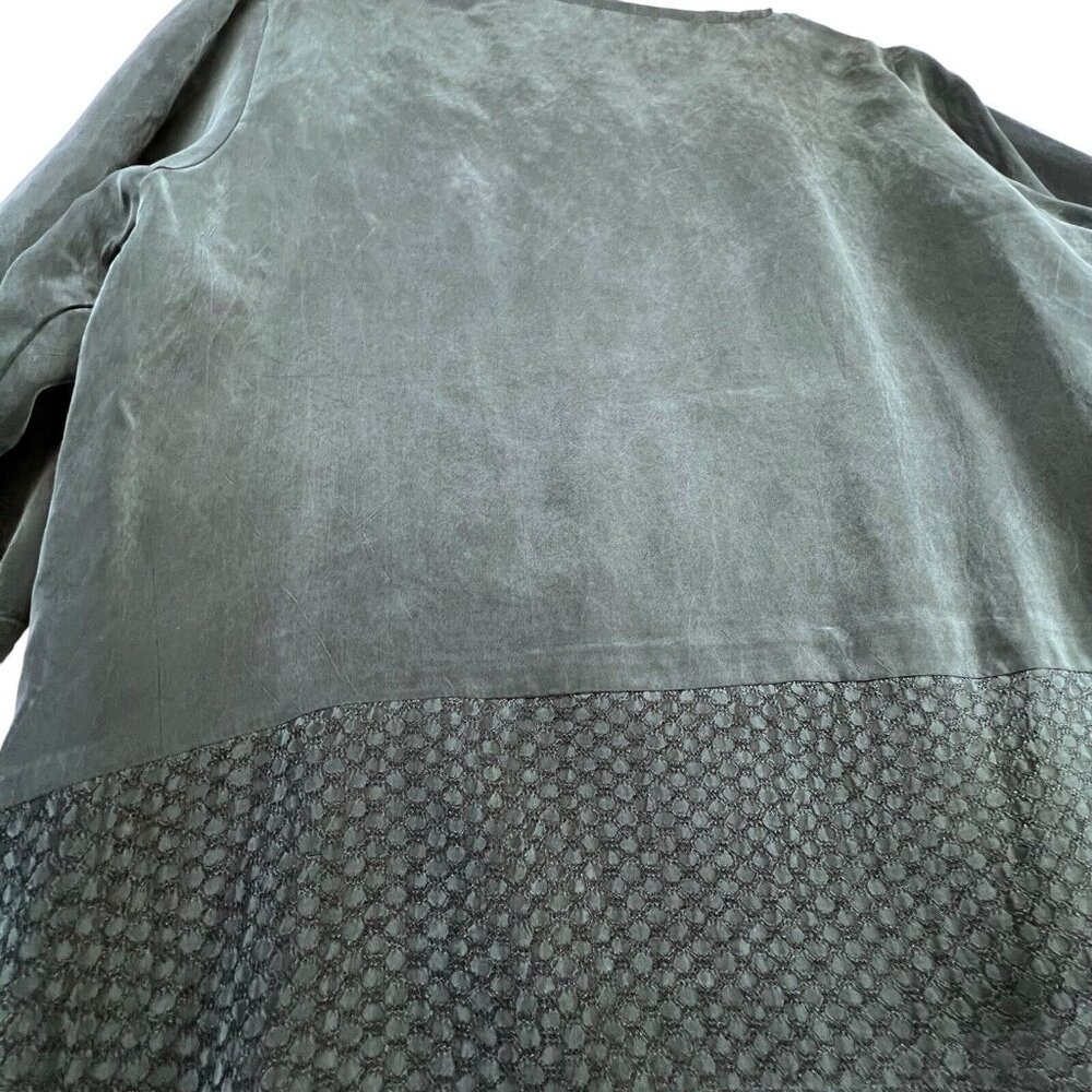 Vtg Wild Rose Midi Maxi Skirt Set 2 piece Womens 14 Gray Boho Rayon Textured USA - Picture 8 of 16